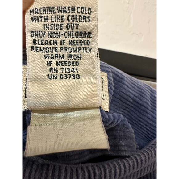 Vintage LL Bean Pull On Corduroy Pants Sz 14 Y2K Western Cowboy Boho Grannycore - Picture 3 of 13